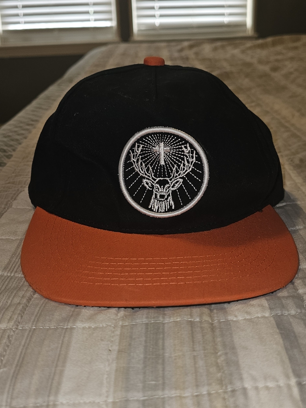 Jagermeister Black and Orange Deer Emblem Hat